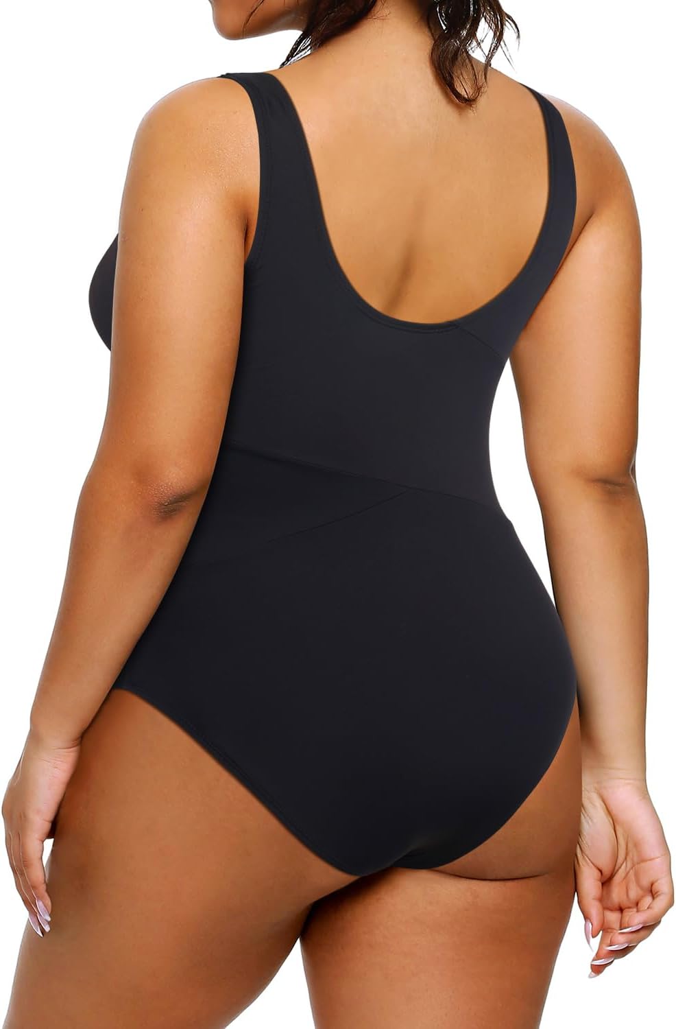 Yonique Plus Size One Piece Swimsuits for Women Tummy Control Bathing Suits Full Coverage Swimwear