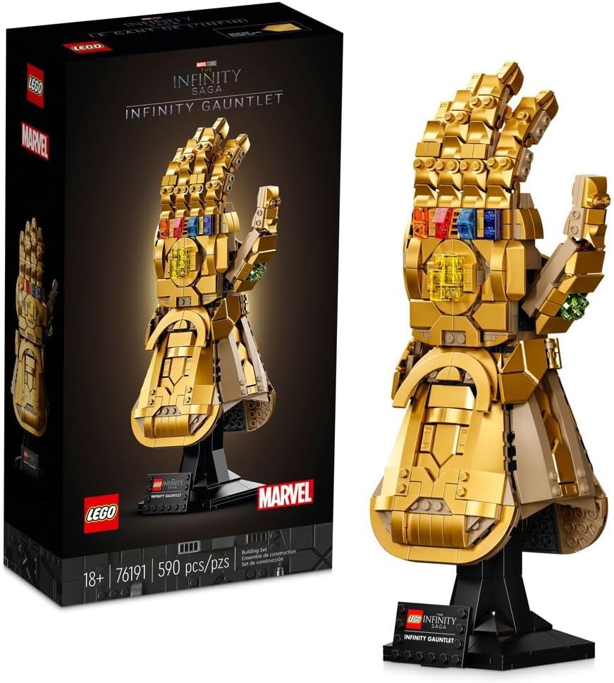 LEGO Marvel Infinity Gauntlet Set 76191 Collectible Thanos Glove with Infinity Stones, Building Set, Avengers Gift Idea for Adults and Teens, Model Kits for Decoration and Display