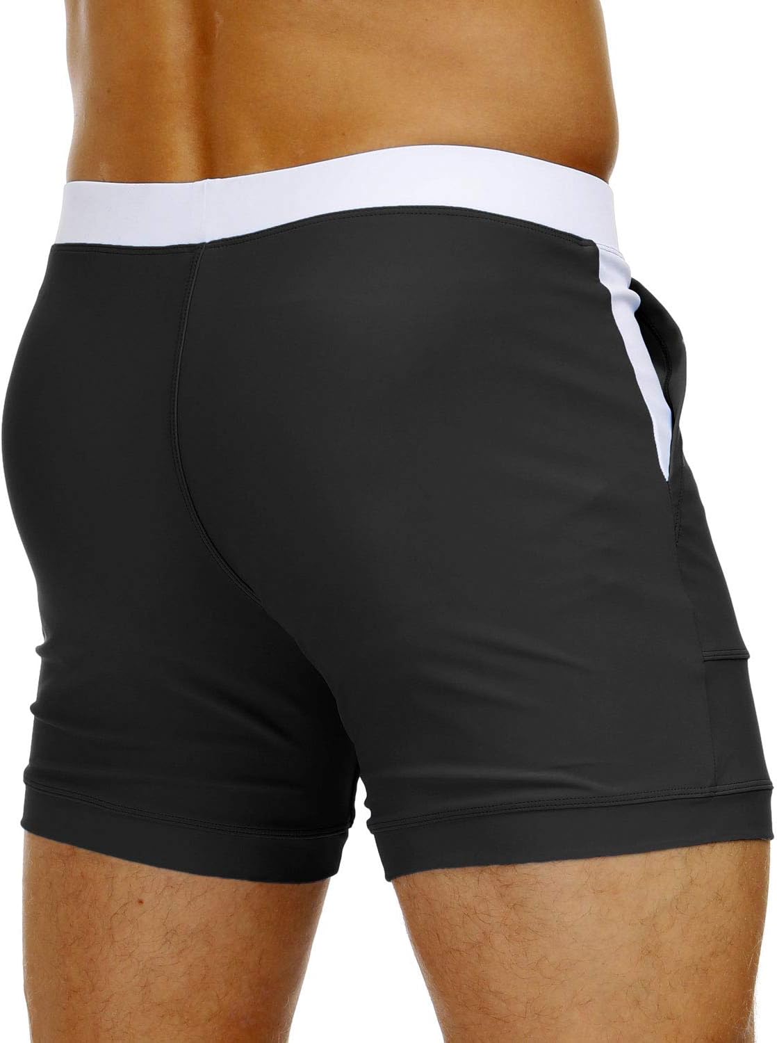 MAGNIVIT Men's Swimwear Swimsuits Solid Basic Long Swim Sport Trunks Board Shorts with Pockets