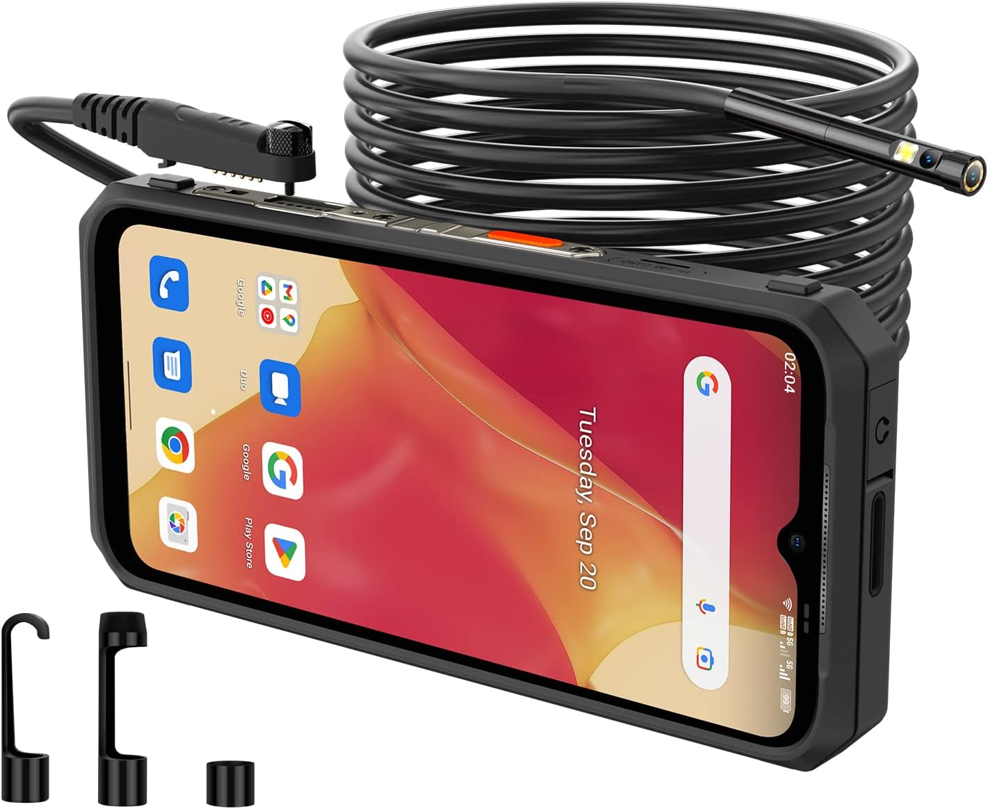 Ulefone Power Armor 19 & Endoscope E02 Rugged Smartphone, 17GB+256GB, 9600mAh(66W), 108MP Main Camera, Multi-Use Temperature Measurement, MTK Helio G99, 6.58" FHD+, QI 15W Wireless Charging