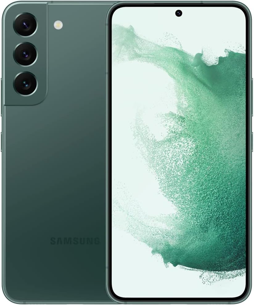 SAMSUNG Galaxy S22 5G (128GB, 8GB) 6.2" AMOLED 2X, 50MP 4K Camera, Global 5G Volte (Fully Unlocked for AT&T, Verizon, T-Mobile, Global) S901U1 (w/ 25W Charge Cube, Green)