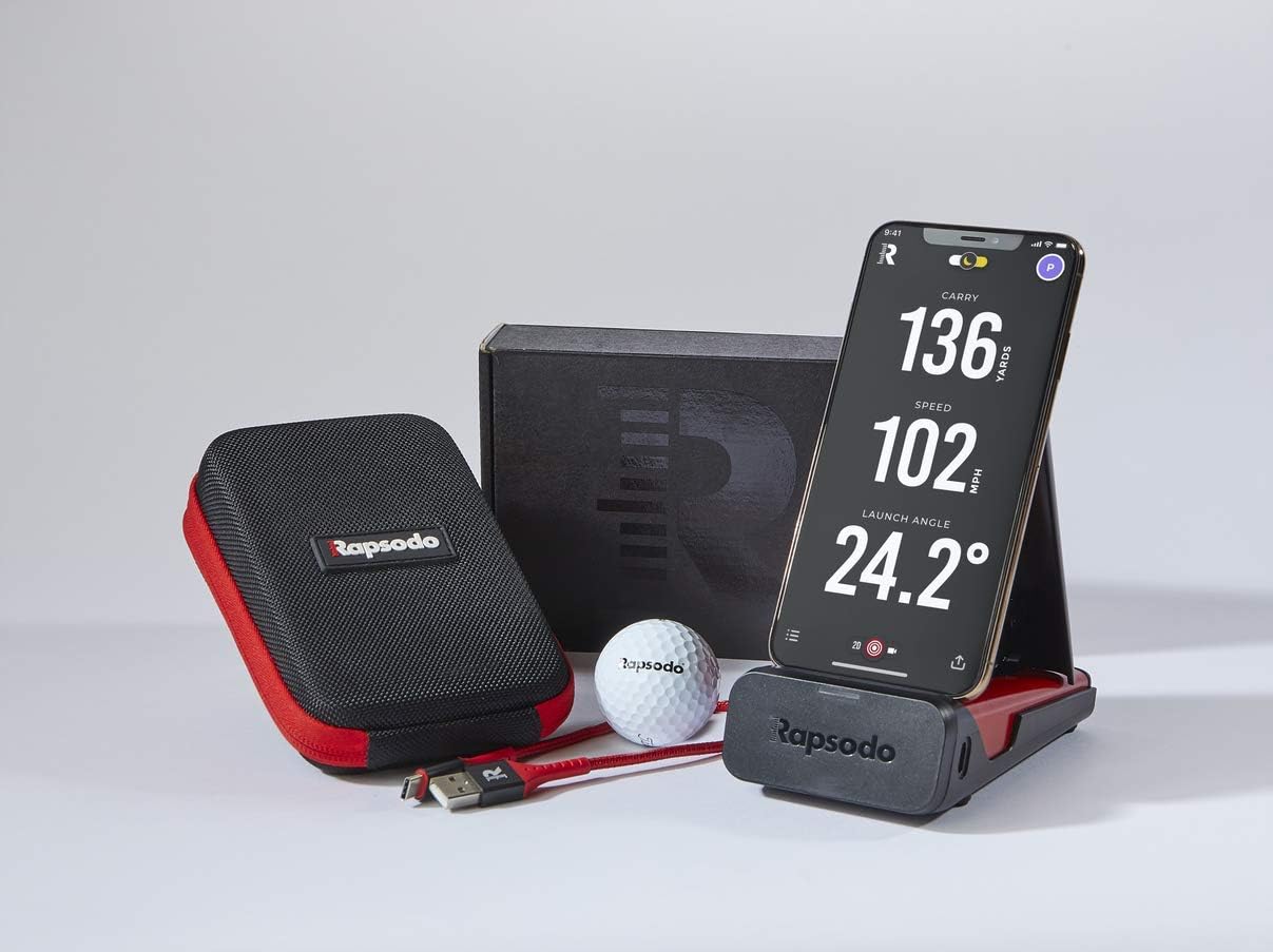 Rapsodo Mobile Launch Monitor for Golf Indoor and Outdoor Use with GPS Satellite View and Professional Level Accuracy, iPhone & iPad Only