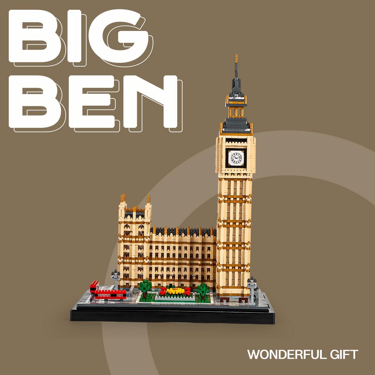 Real Big Ben Micro Building Blocks Set (3900+PCS) - World Famous Architectural Model Toys Gifts for Kid and Adult