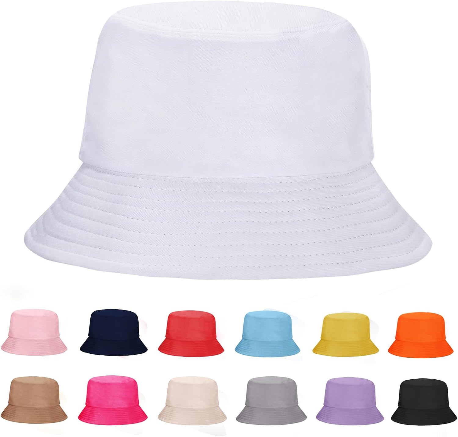 Rosoz 1 & 2 Pack Bucket Hat for Women Men Summer Travel Beach Sun Hat Outdoor Cap Unisex Bucket Hats