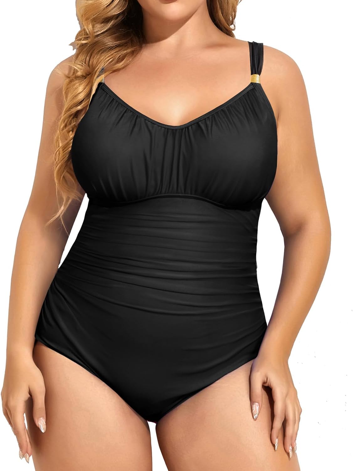 Aqua Eve Plus Size Swimsuit for Women Tummy Control One Piece Bathing Suit Vintage Swimwear