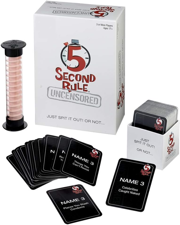 5 Second Rule Uncensored - Fun Card Game for Game Night with Friends - for Ages 17 and Up