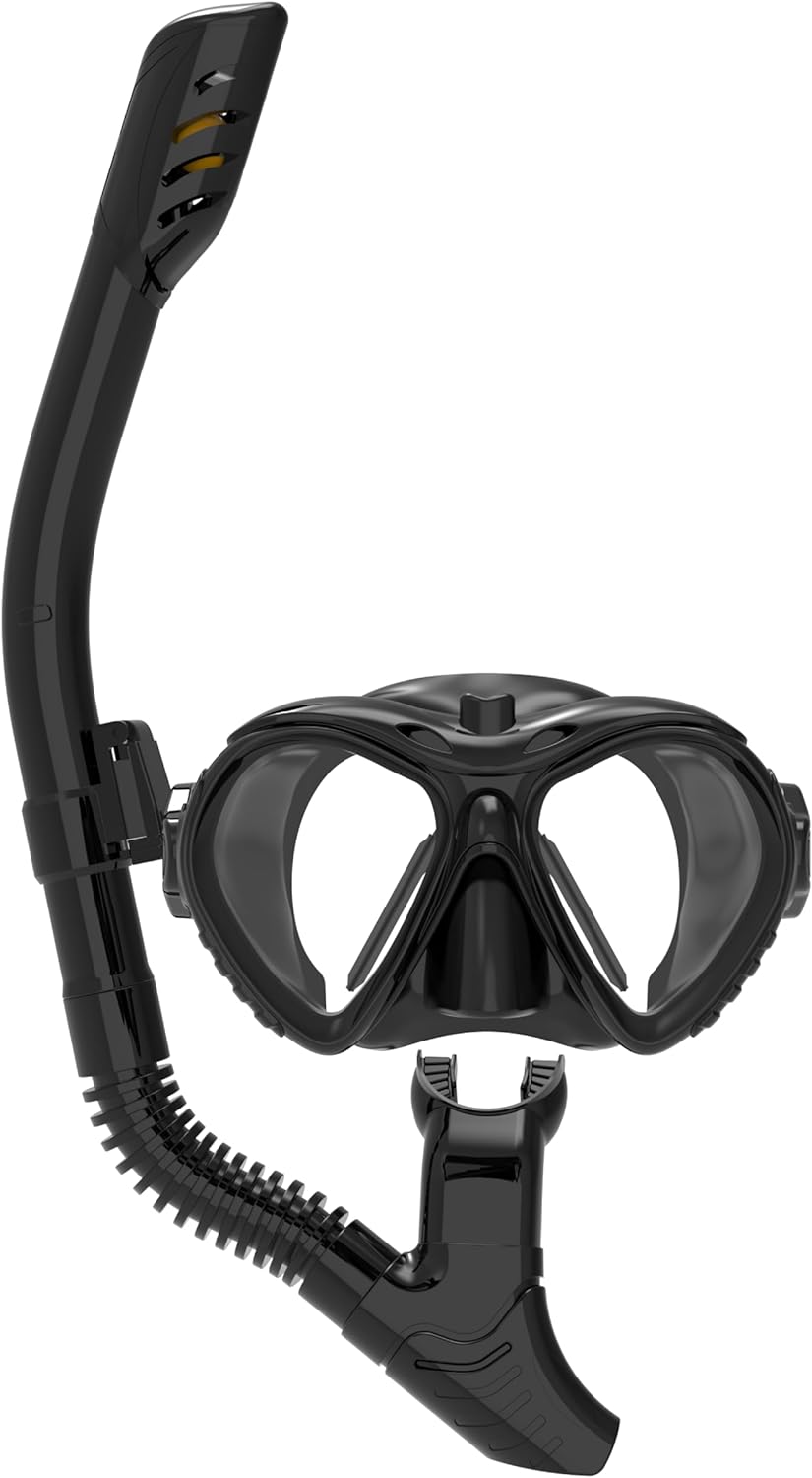 Snorkeling Gear for Adults, Mask and Snorkel Set Adult, Innovative Defog Solution, Wiper Defog Diving Mask for Diving, Snorkeling, Swimming