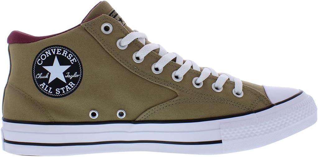 Converse Unisex Chuck Taylor All Star Malden Street Mid High Canvas Sneaker - Lace up Closure Style - Roasted/Cherry Vison/Black