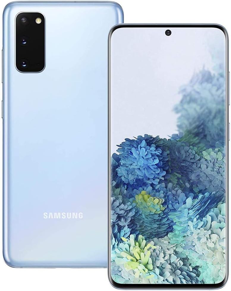 SAMSUNG Galaxy S20 5G (128GB, 12GB) 6.2" 120Hz AMOLED, Snapdragon 865, Canada 5G Only/Global 4G LTE (GSM + CDMA) Unlocked (AT&T, Verizon, T-Mobile, Metro) International Model SM-G981W (Cloud Blue)