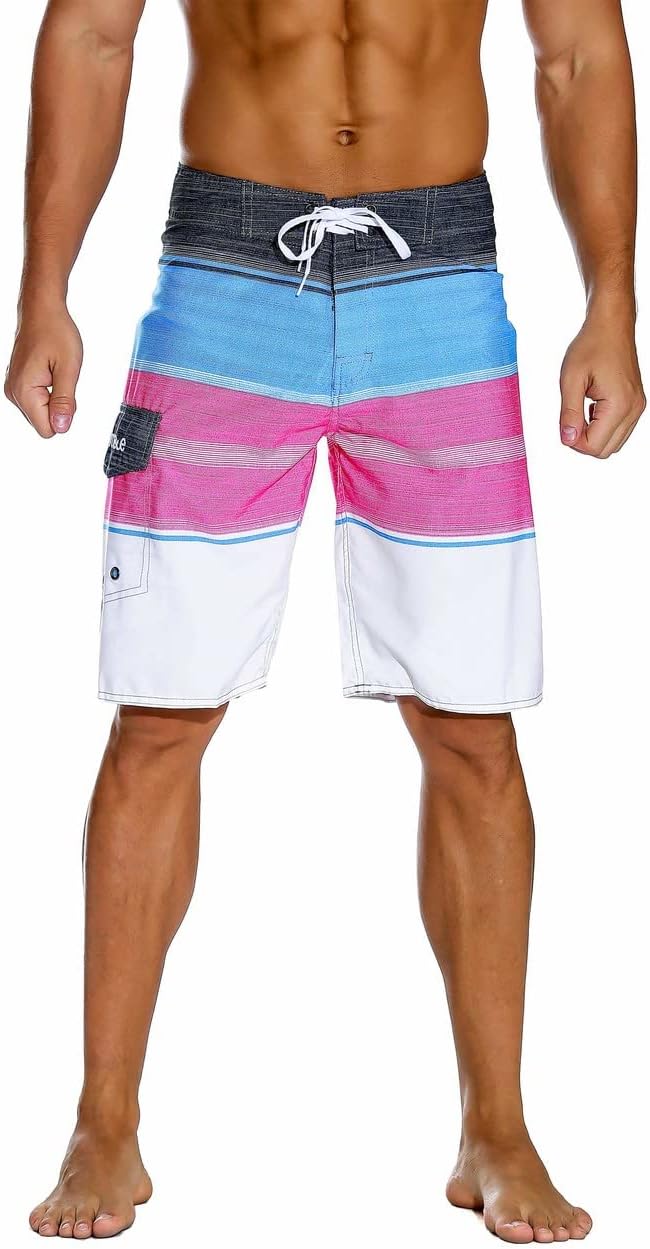 Nonwe Men's Sportwear Quick Dry Board Shorts with Lining