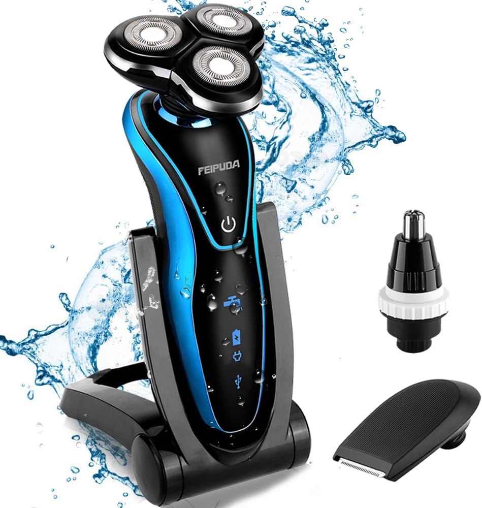 Electric Razor for Men Rotary Shavers Electric Shaver Waterproof Sideburns Trimmer Nose Trimmer