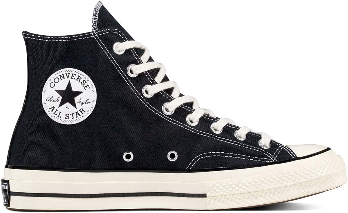 Converse Men's Chuck Taylor 70 Hi Top, Black/Black/Egret, Size 12