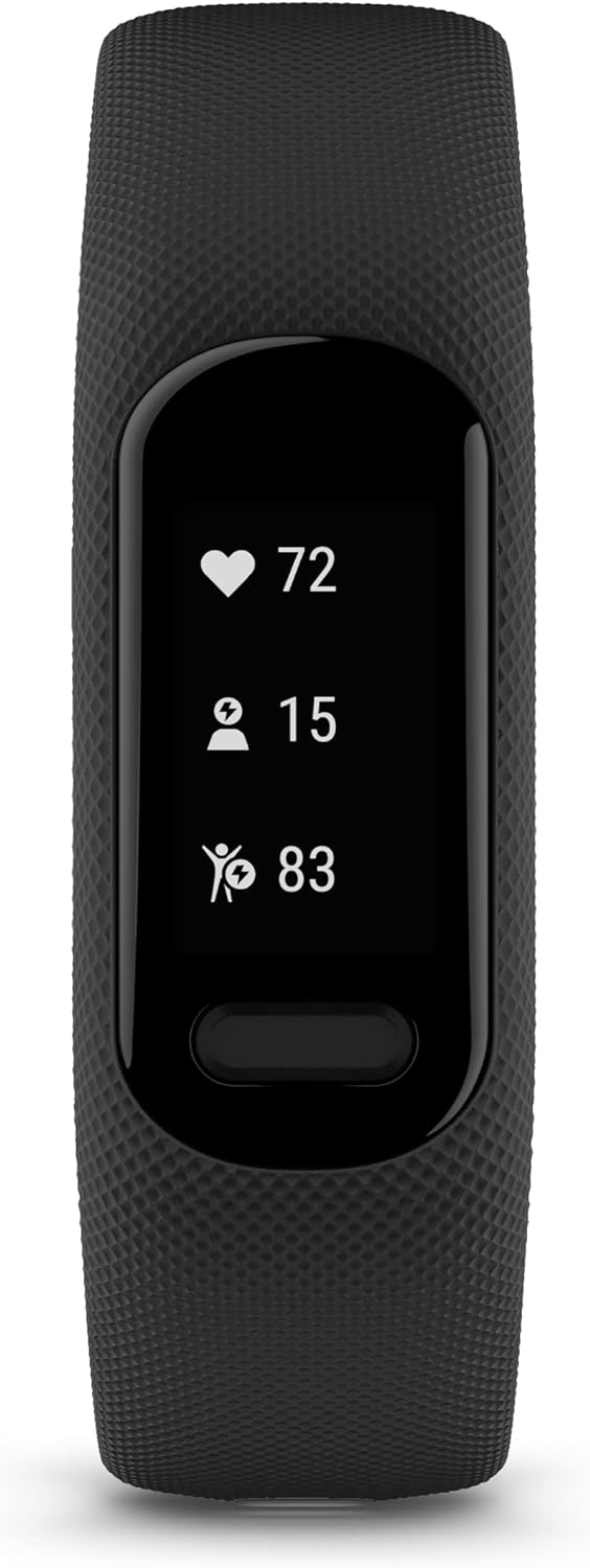 Garmin vívosmart® 5, Fitness Tracker, Long-Lasting Battery, Simple Design, Black Large