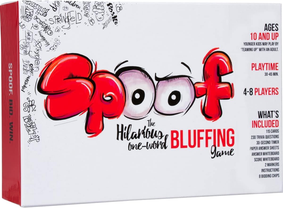 Inspiration Play Spoof - Family Party Bluffing Board - Games for Kids Ages 8-12, Teens, & Adults - for Game Night