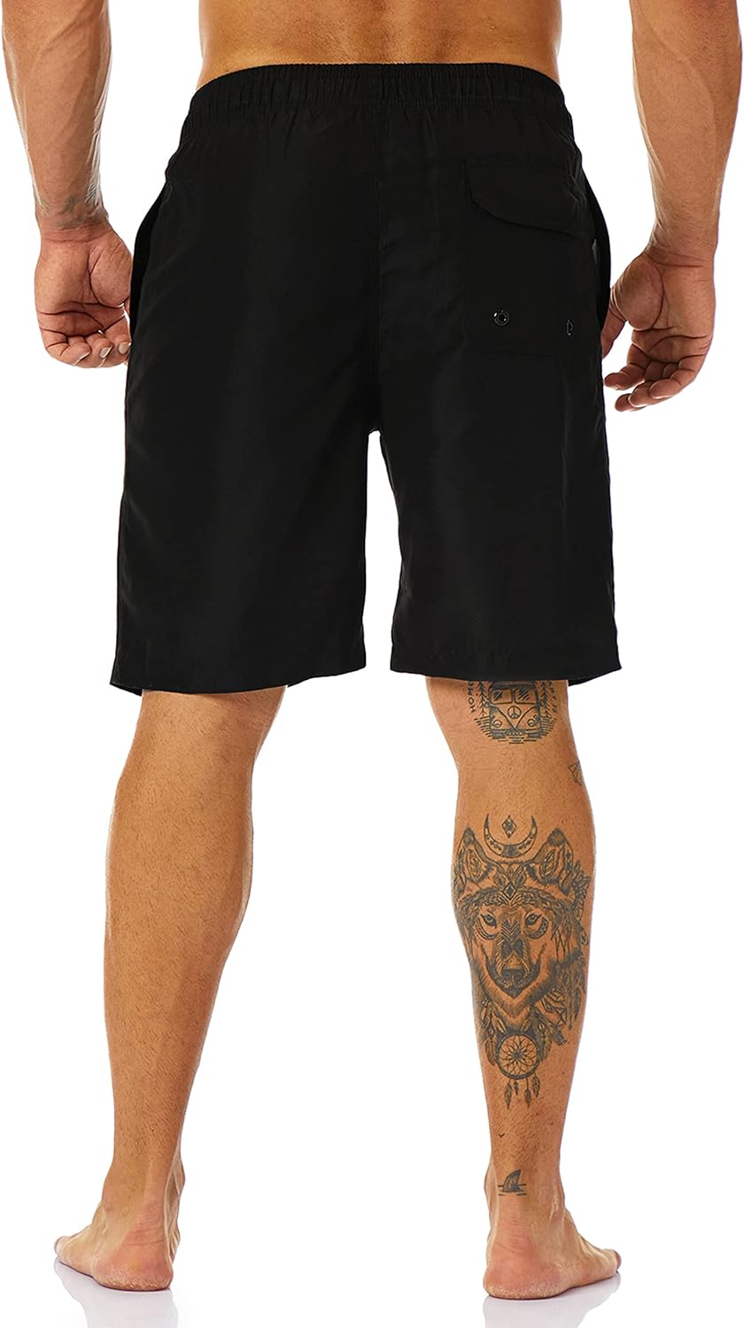 KAILUA SURF Mens Swim Trunks Long, Quick Dry Mens Boardshorts, 9 Inches Inseam Mens Bathing Suits with Mesh Lining