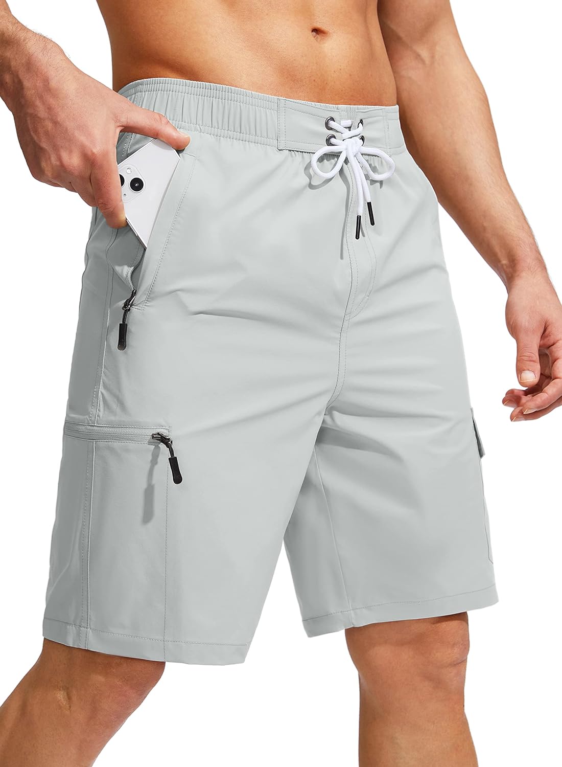 Men's Swim Trunks Quick Dry Board Shorts with 5 Pockets Swimsuit Swimwear for Men - No Mesh Liner