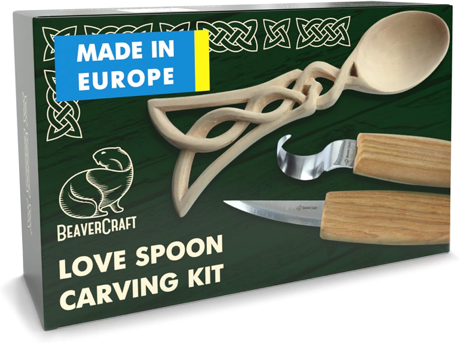 BeaverCraft, Wood Whittling Kit for Beginners DIY04 - Spoon Carving Kit - Wood Carving Whittling Hobby Kit for Adults and Teens - Wood Carving Hook Knife - Woodworking Tools - Spoon Carving Tools