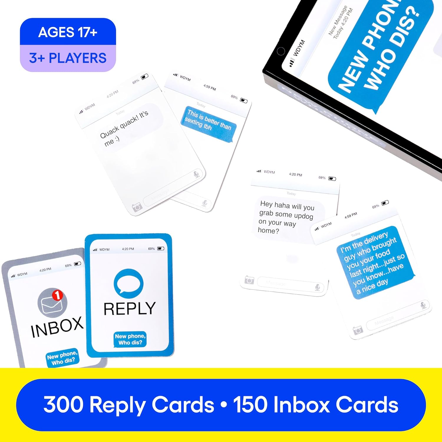 WHAT DO YOU MEME? New Phone, Who Dis? - The 100% Offline Text Messaging Party Game - Adult Card Games for Game