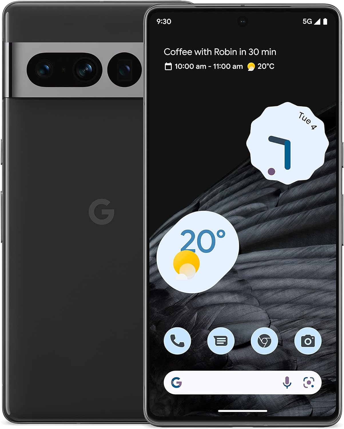 Google Pixel 7 Pro 5G 256GB 12GB RAM 24-Hour Battery Universal Unlocked for GSM Carriers - Obsidian (Renewed)