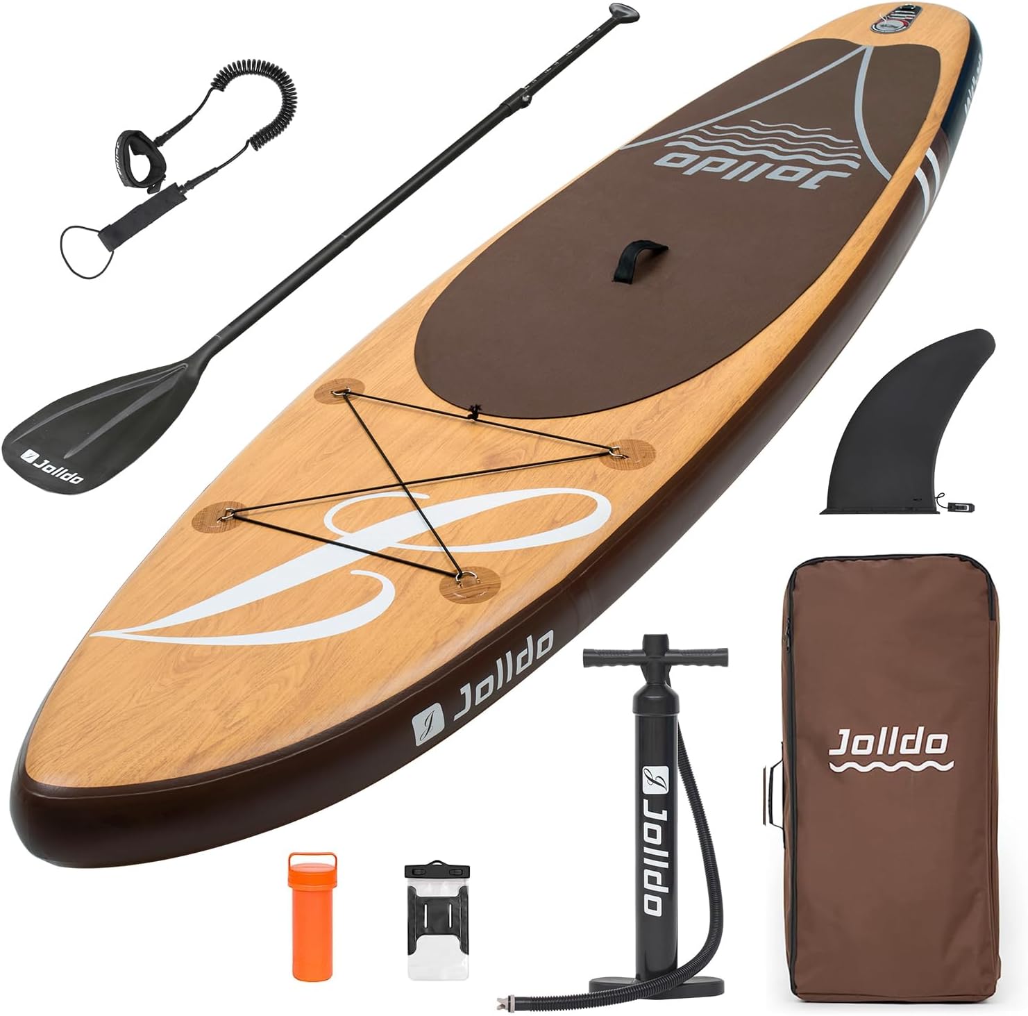 SUP Inflatable Paddle Board, Stand Up Paddle Board 10’6”×31"×6" Ultra-Light (17lbs) Paddle Board for Adults Youth, SUP with Bag, Adjustable Paddle, Pump, Leash, Fins, Repair Kit