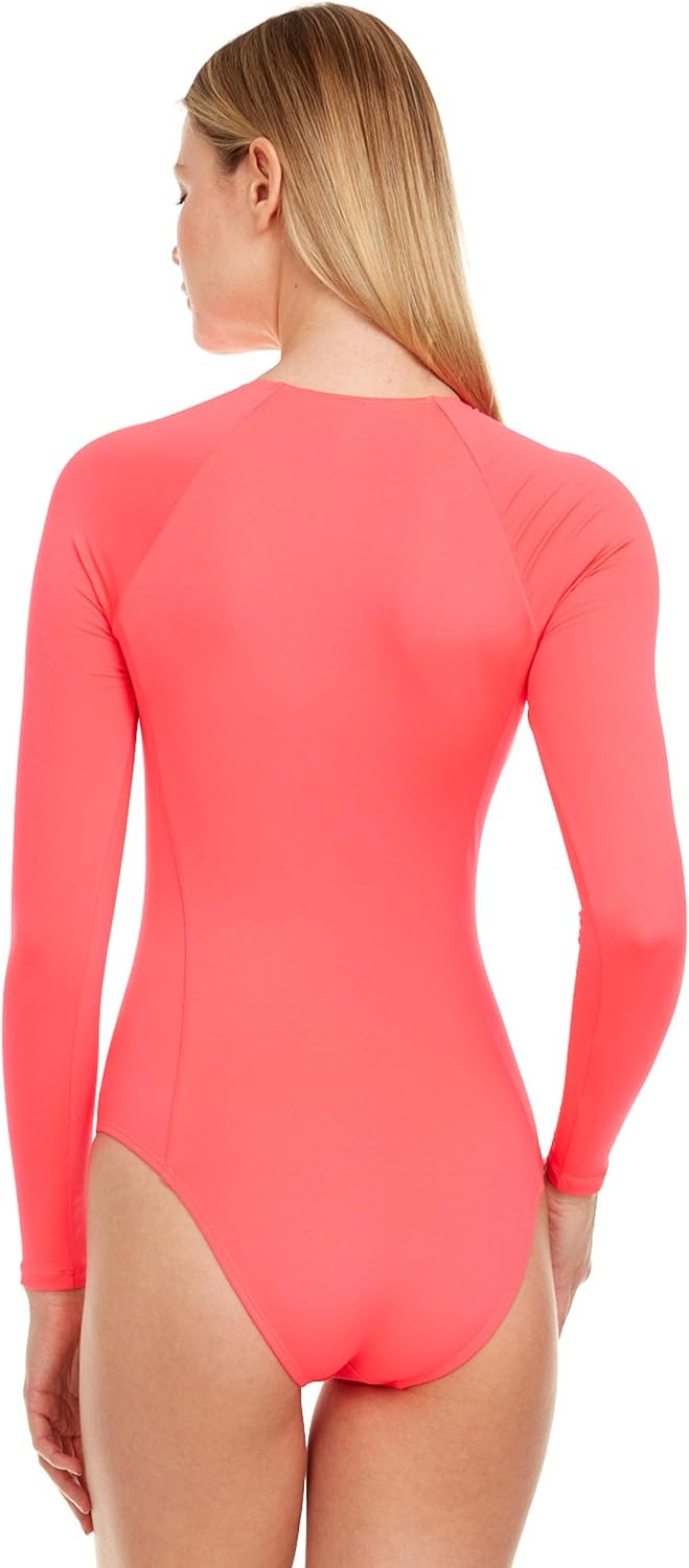 Hurley Long Sleeve Womens One Piece Swimsuits, Swimsuit for Women, Bathing Suit for Women, Swim Suit UPF 50+ SPF UV Protected