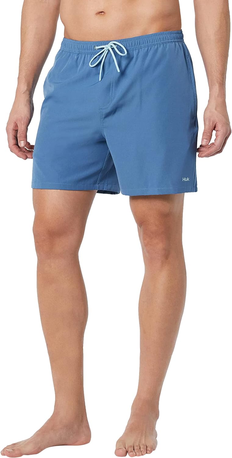 HUK Men's Volley 5.5" Elastic Waist Quick-Dry Swim Shorts