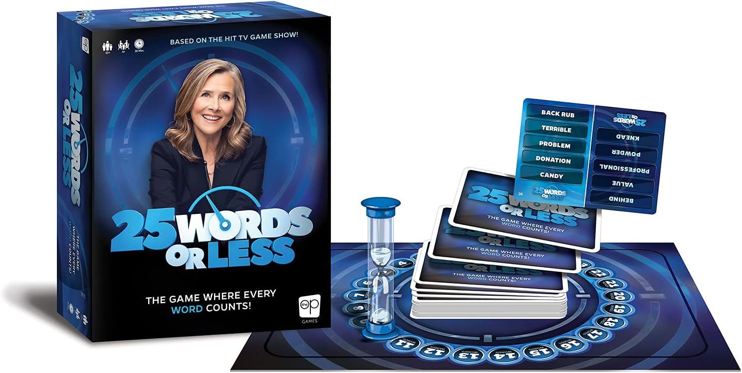 USAOPOLY 25 Words or Less | Fast-Paced Word/Friends & Family Board Game | Based on Popular TV Game Show with Meredith Vieira