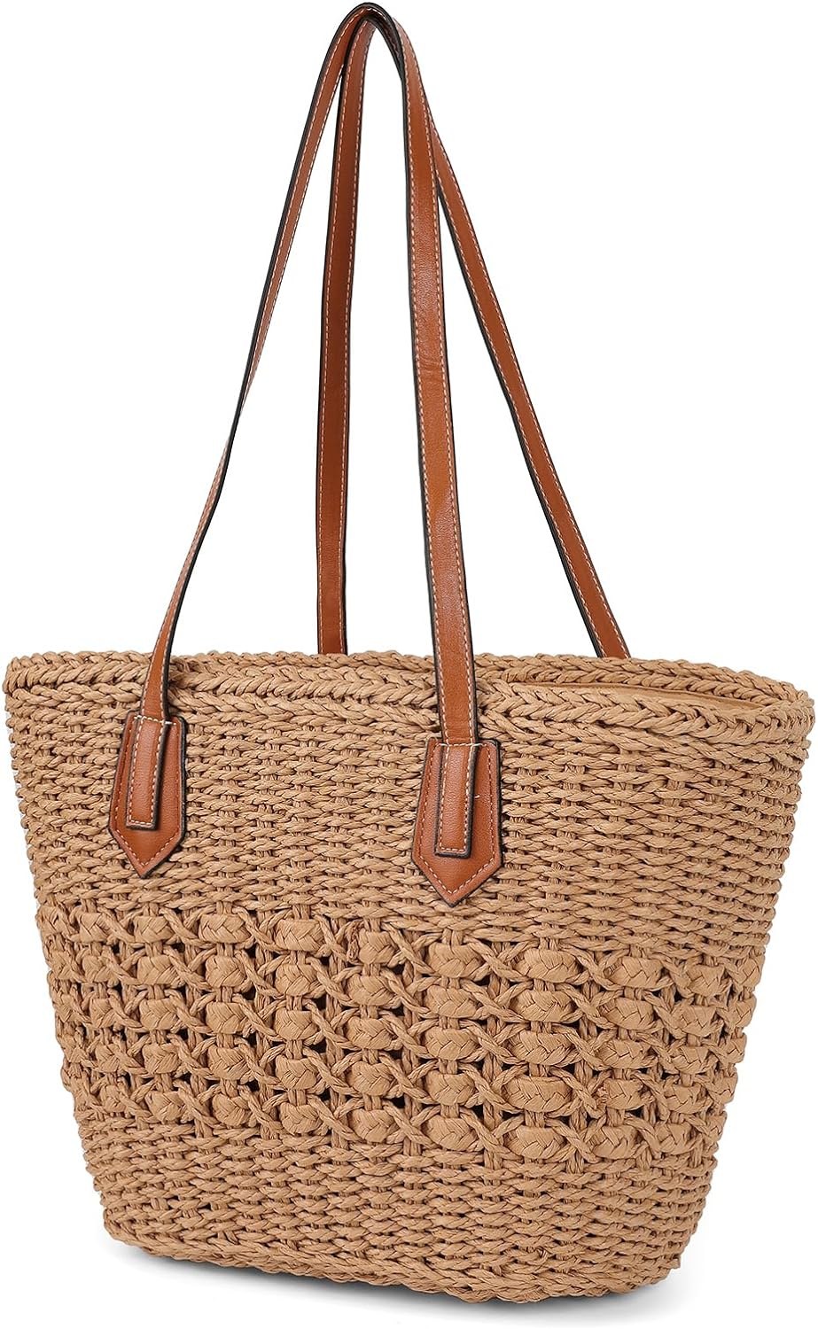 Women's Straw Hobo Bag Woven Shoulder Bag Large Totes Summer Travel Beach Handbag Handmade Purse