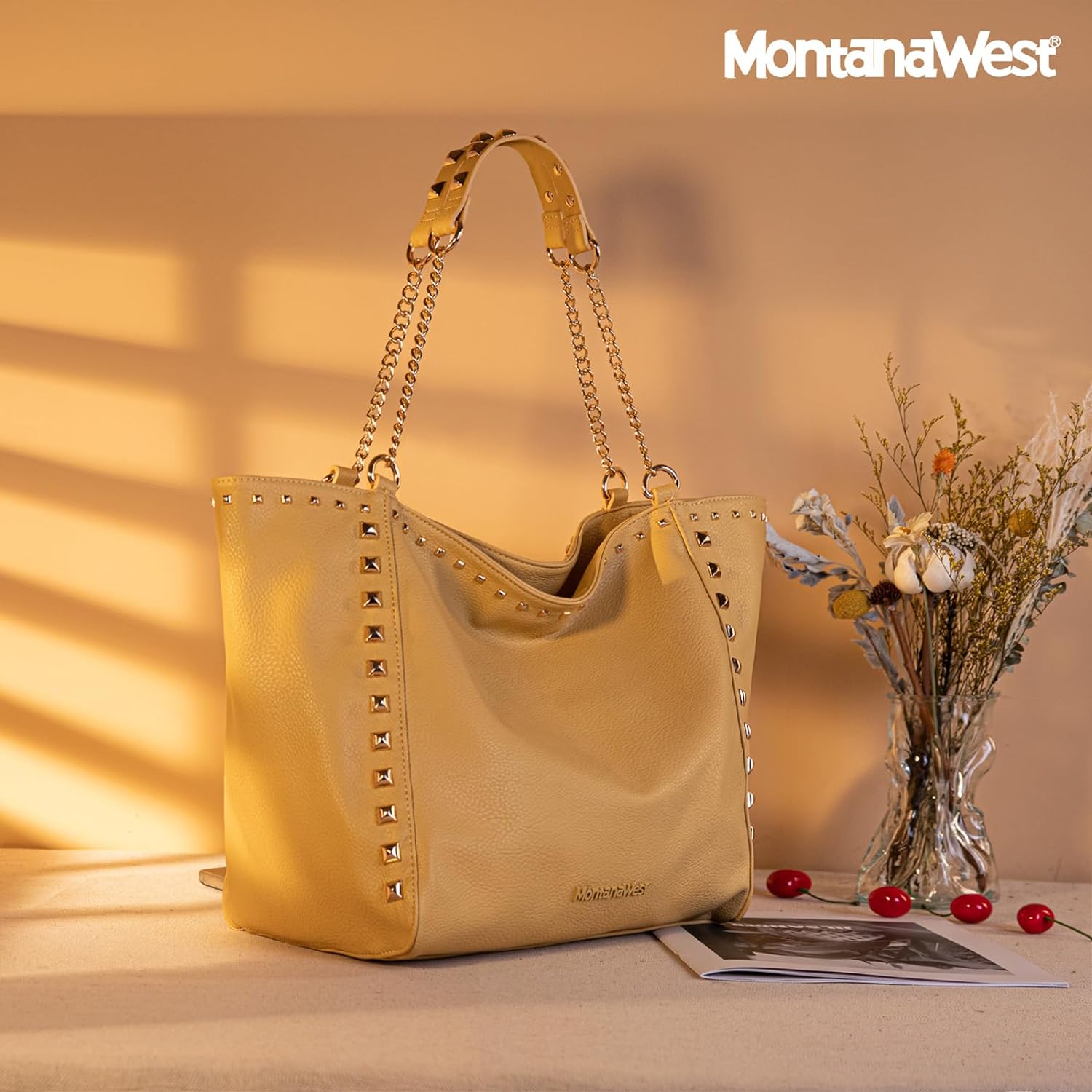 Montana West Hobo Bags for Women Extra Large Tote Bag Shoulder Purses with Chain Handbags