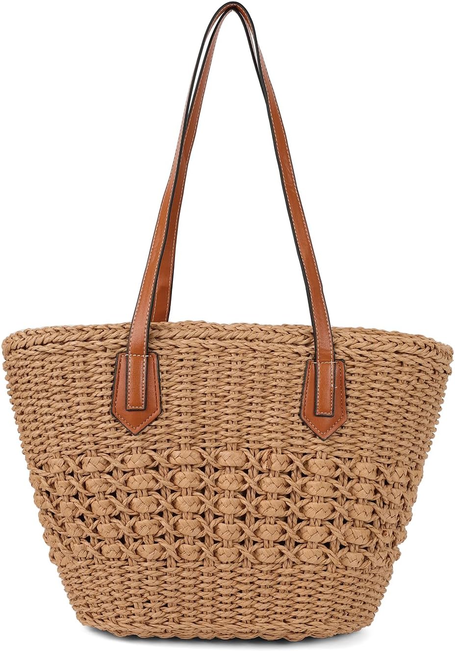 Women's Straw Hobo Bag Woven Shoulder Bag Large Totes Summer Travel Beach Handbag Handmade Purse