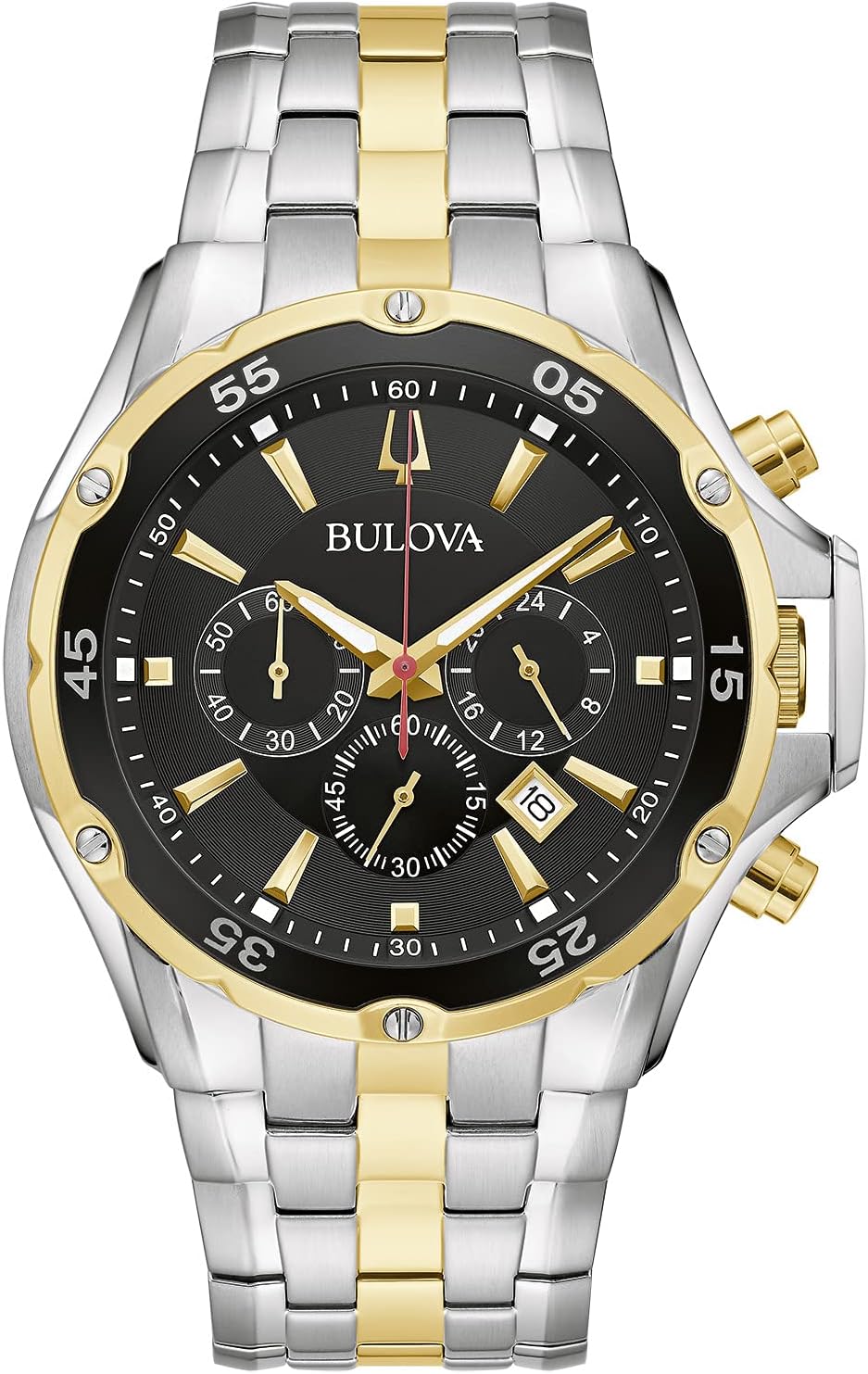 Bulova Men's Classic Sport Stainless Steel 6-Hand Chronograph Quartz Watch