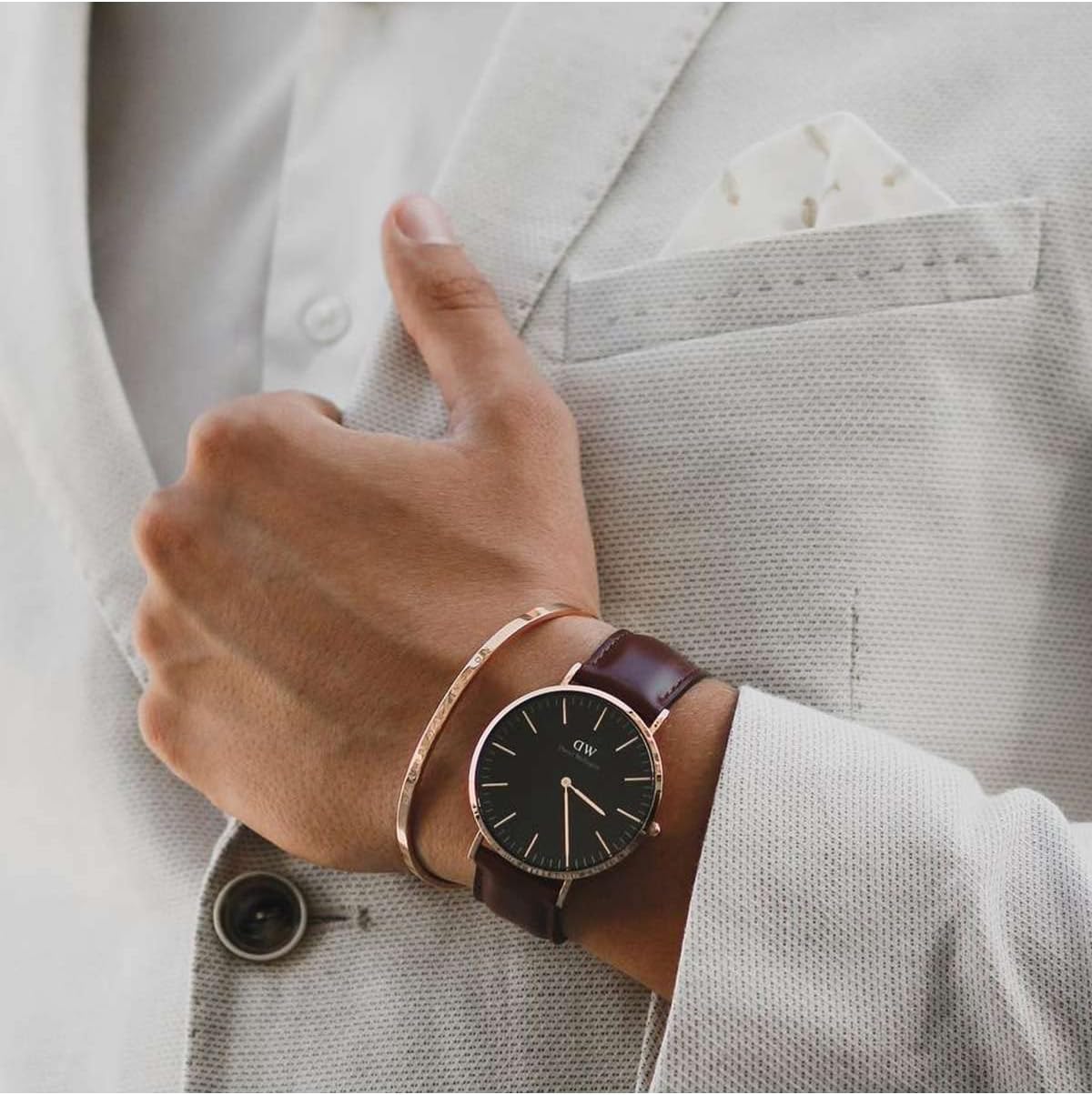 Daniel Wellington Classic Bristol Watch, Italian Brown Leather Band