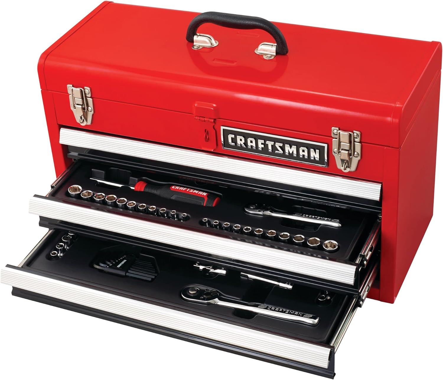 CRAFTSMAN Mechanic Tool Set, 104 Pieces, Includes 20.5” Drawers, 3-Compartments (CMMT45068)