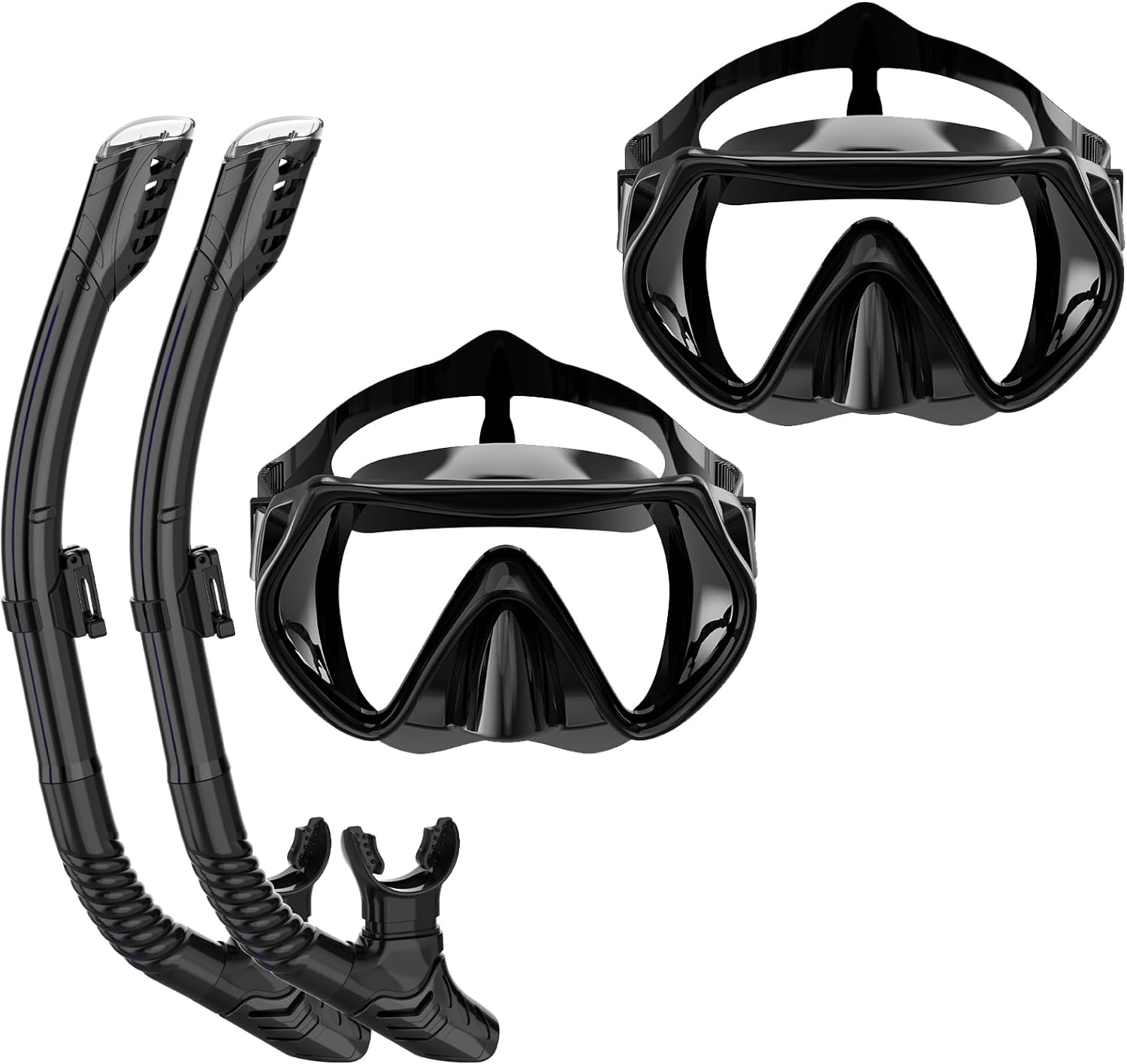 Snorkel Set, Snorkel Mask Anti Fog with Panoramic View, Anti-Leak Snorkeling Gear Dry Top Snorkel for Scuba Diving Swimming Training Adults Youths Kids