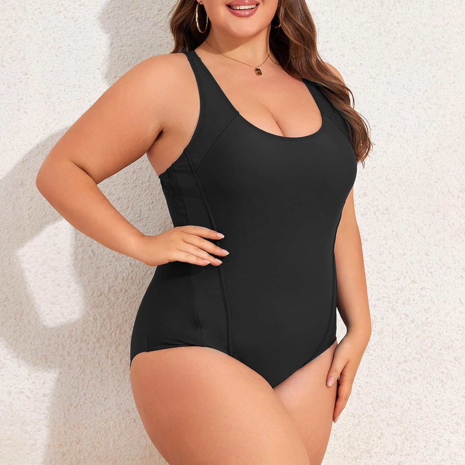 Century Star Plus Size Swimsuits for Women One Piece Tummy Control Bathing Suit for Women Athletic Full Coverage Swimwear