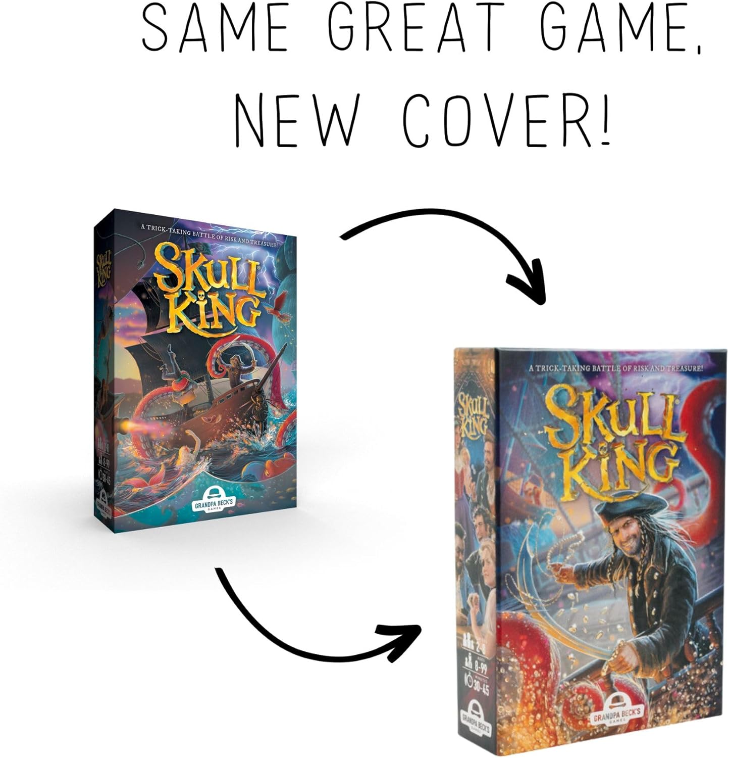 Grandpa Beck's Games Skull King - The Ultimate Pirate Trick Taking Game | from The Creators of Cover Your Assets & Cover Your Kingdom | 2-8 Players 8+