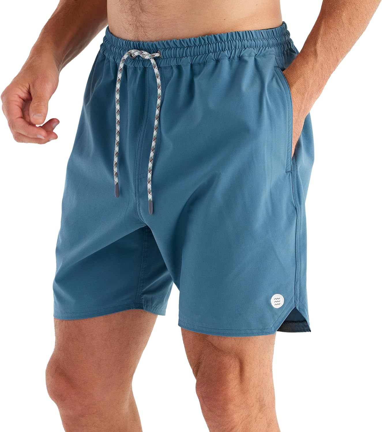 Free Fly Andros Men's Swim Trunks - UPF 50+ Sun Protection with Adjustable Fit, 7 Inch Inseam Swimming Shorts for Men