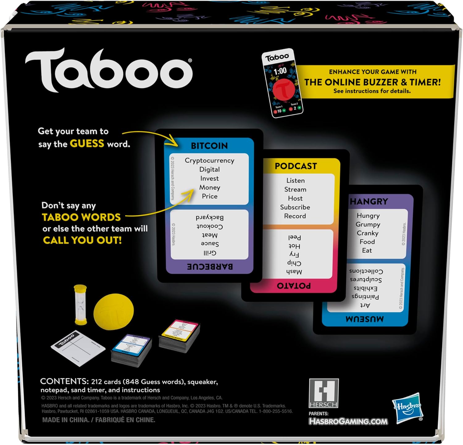 Hasbro Gaming Taboo Classic Game, Party Word Guessing Game for Adults and Teens, Board Game for 4+ Players Ages 13 and Up