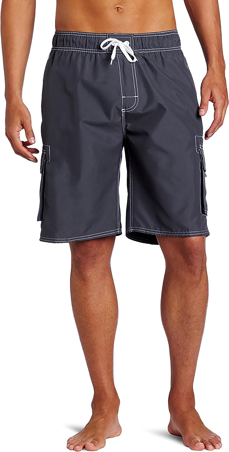 Kanu Surf Mens Barracuda Swim Trunks (Regular & Extended Sizes)