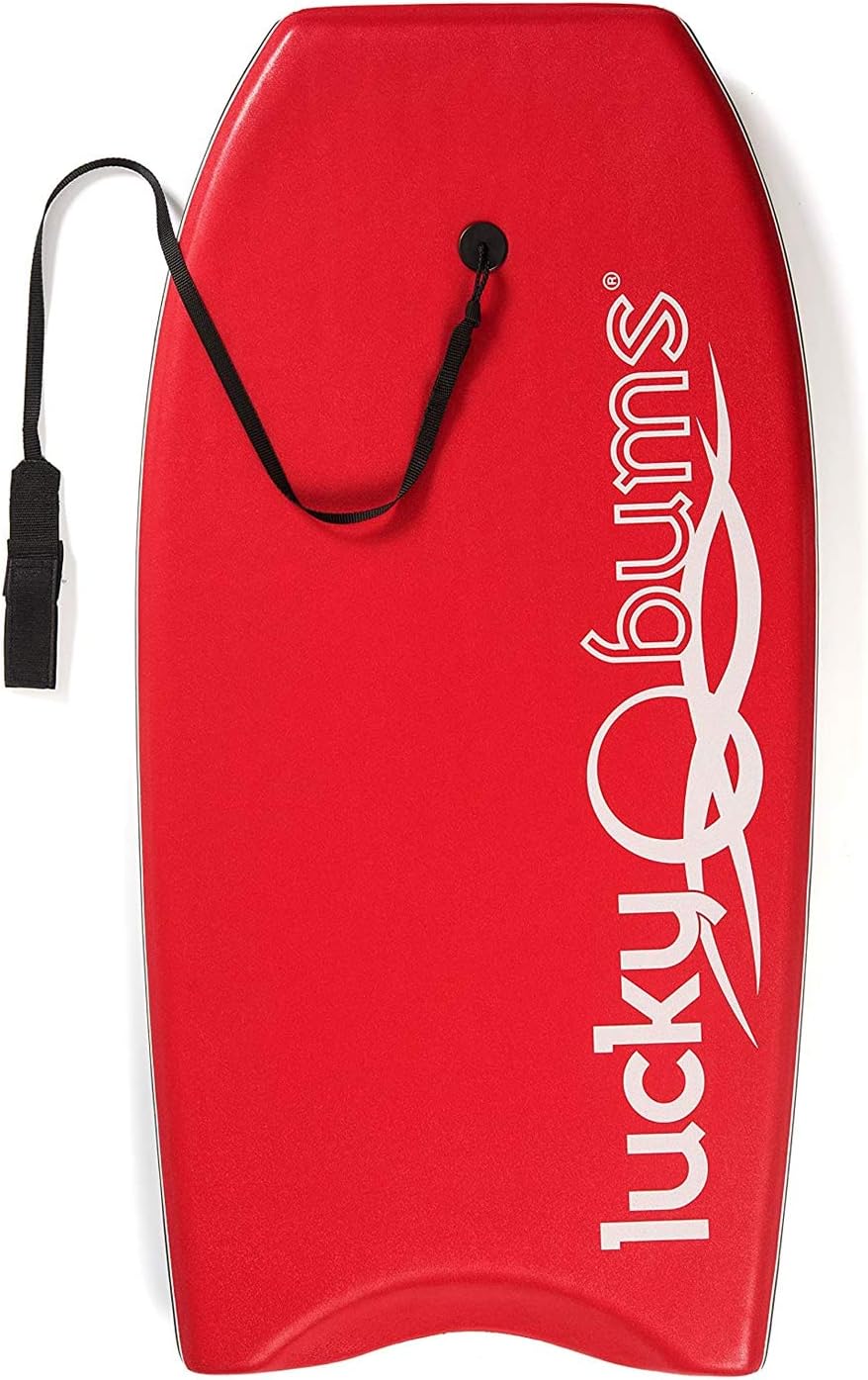 Lucky Bums Boogie Board for Kids and Adults - Body Boards for Beach, River, & Lake, Mini Wakeboard with EPS Core Slick Bottom and Leash