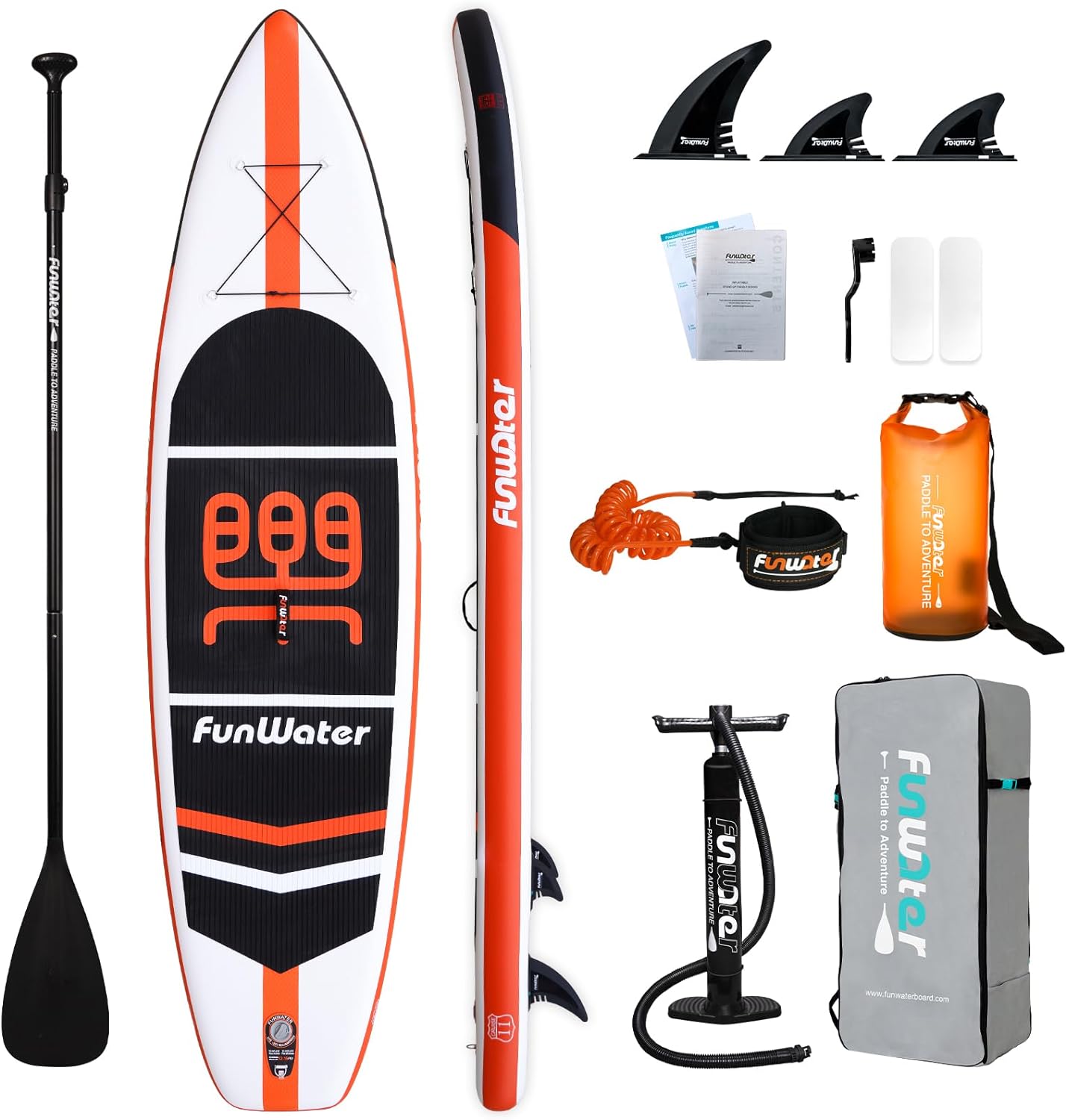 FunWater Stand Up Paddle Board Ultra-Light Inflatable Paddleboard with ISUP Accessories for Adults & Youth of All Skill Levels