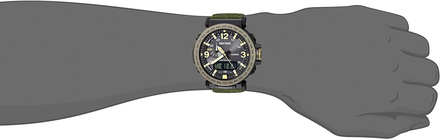 Casio Men's PRG-600YB-3CR PRO TREK Analog-Digital Display Quartz Green Watch (PRG600YB-3)