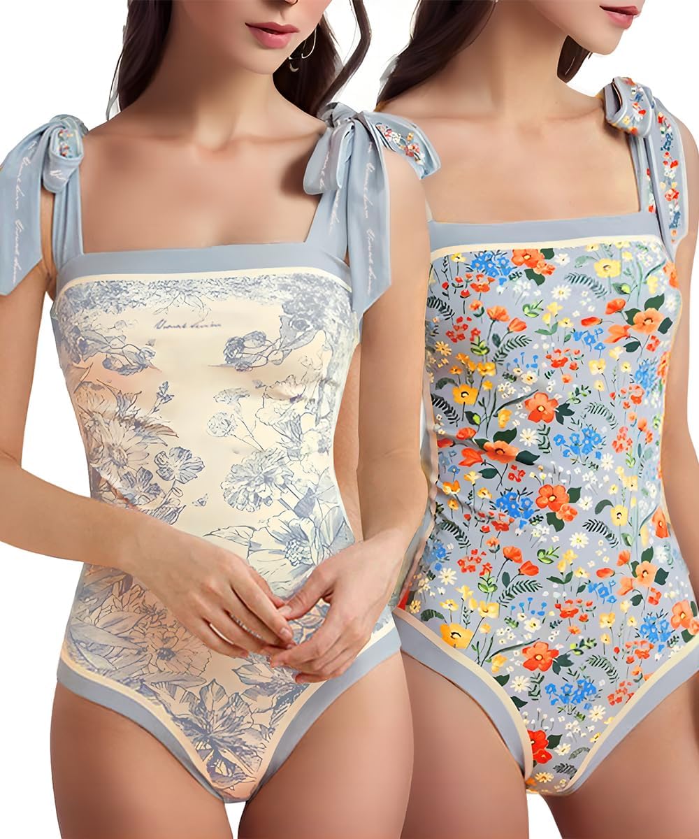 Reversible Floral Sexy One Piece Bathing Suit for Women One Piece Swimsuit Womens One Piece Swimsuits Womens Swimsuits