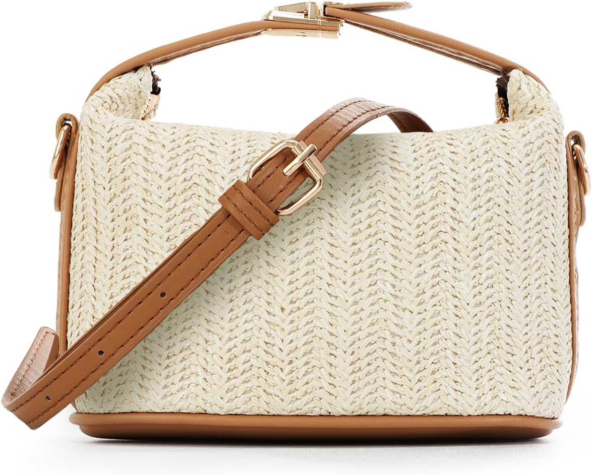 Straw Woven Crossbody Bag Purse for Women,Small Raffia Tote Tote Handbags Clutch for Summer Beach Vacation 2024