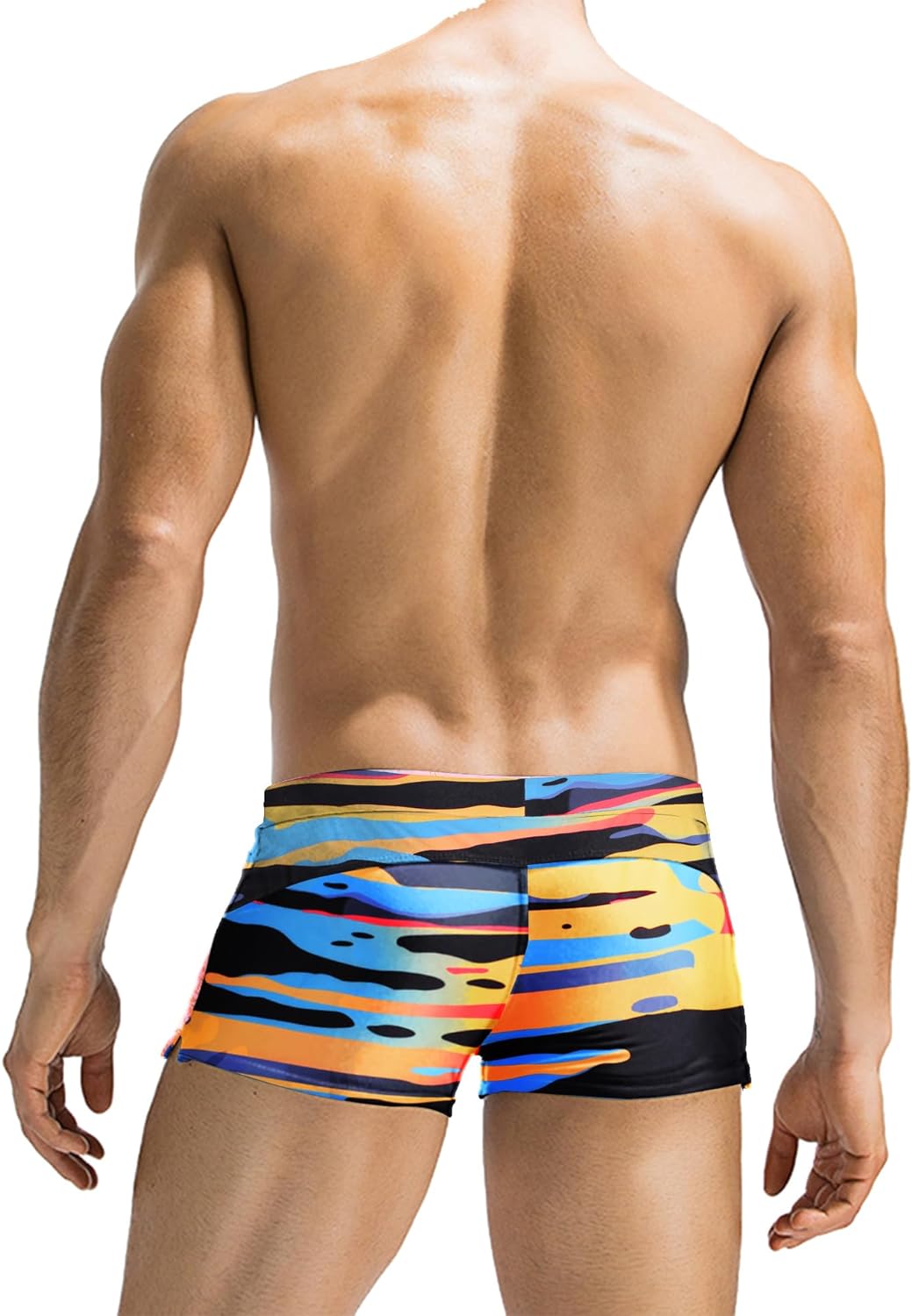 COOFANDY Mens Swim Trunk Swimwear Bathing Suit Swim Brief Square Leg Board Short S-3XL