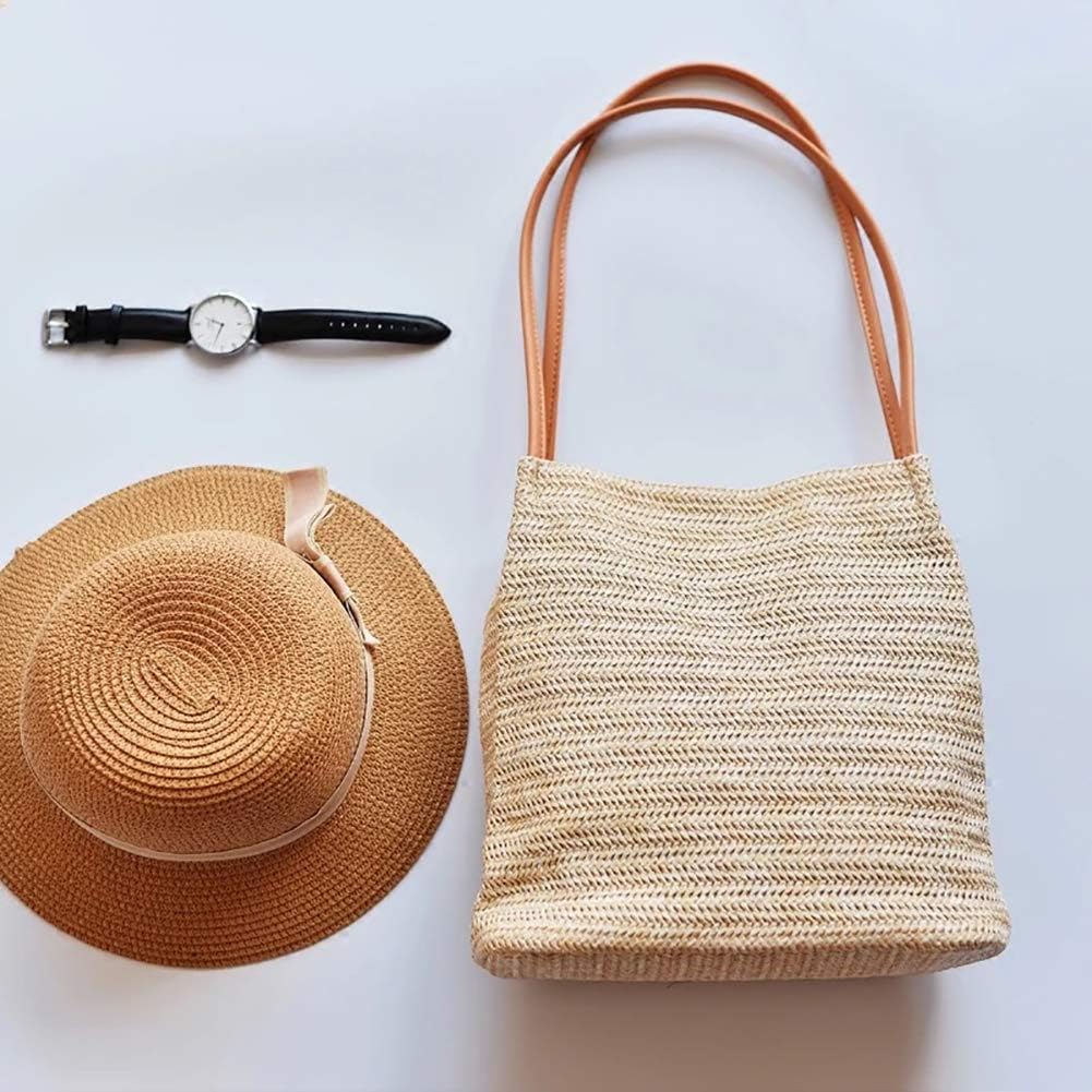 Straw Beach Bag Buckets Totes Handbag Shoulder Bag Tote Bag Women Summer Handbag