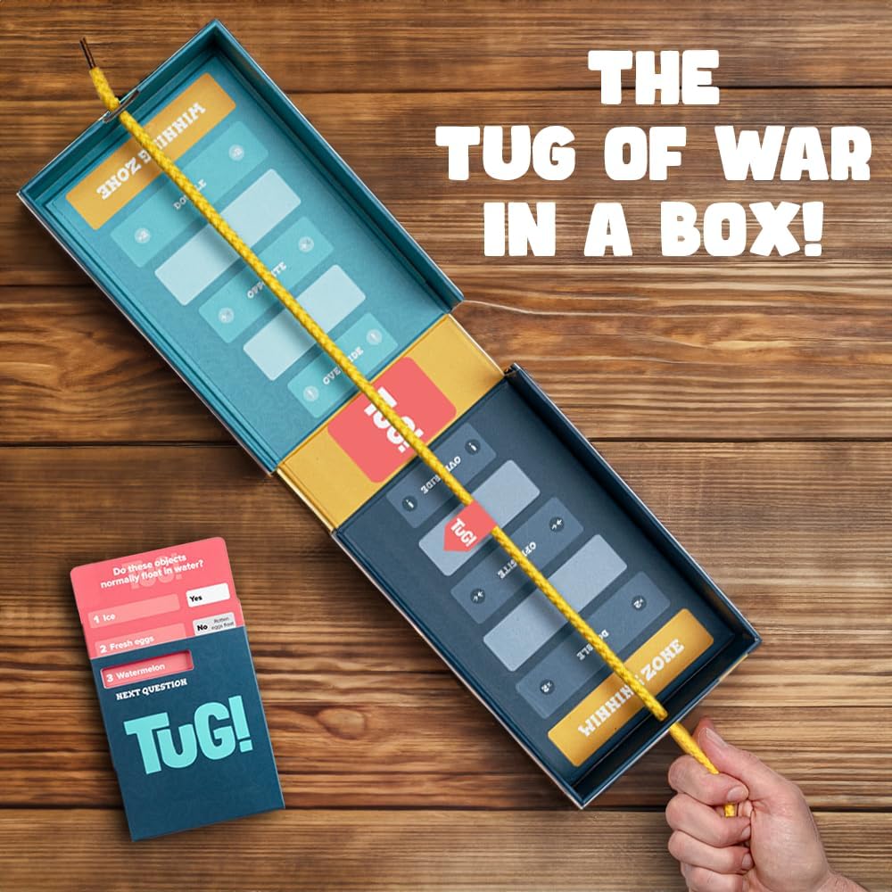 Trivia Battle Board Game | 2-20 Players | Tuga War in a Box | Party Game | Adults & Kids 12 13 14 15 + | 1400 Questions | Best Fun Card Games for Family, Couples, Teens