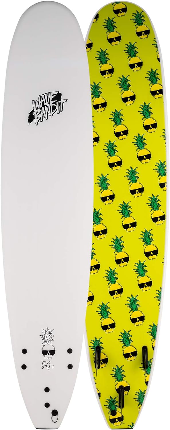 Wave Bandit Ben Gravy Pro EZ Rider Surfboard, White, 9'0