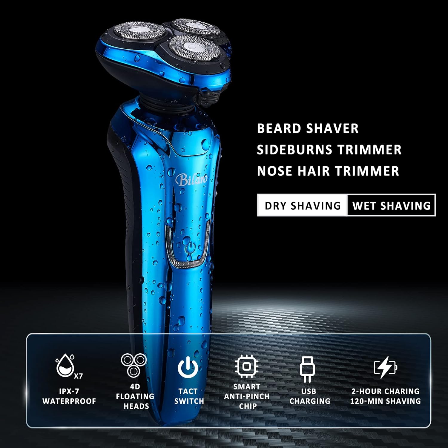 Electric Razor for Men, Electric Shavers for Men, Men's Electric Razors for Shaving Face Rotary LED Display, Electric Razors for Men Face Cordless Floating Head Rechargeable Waterproof Wet Dry