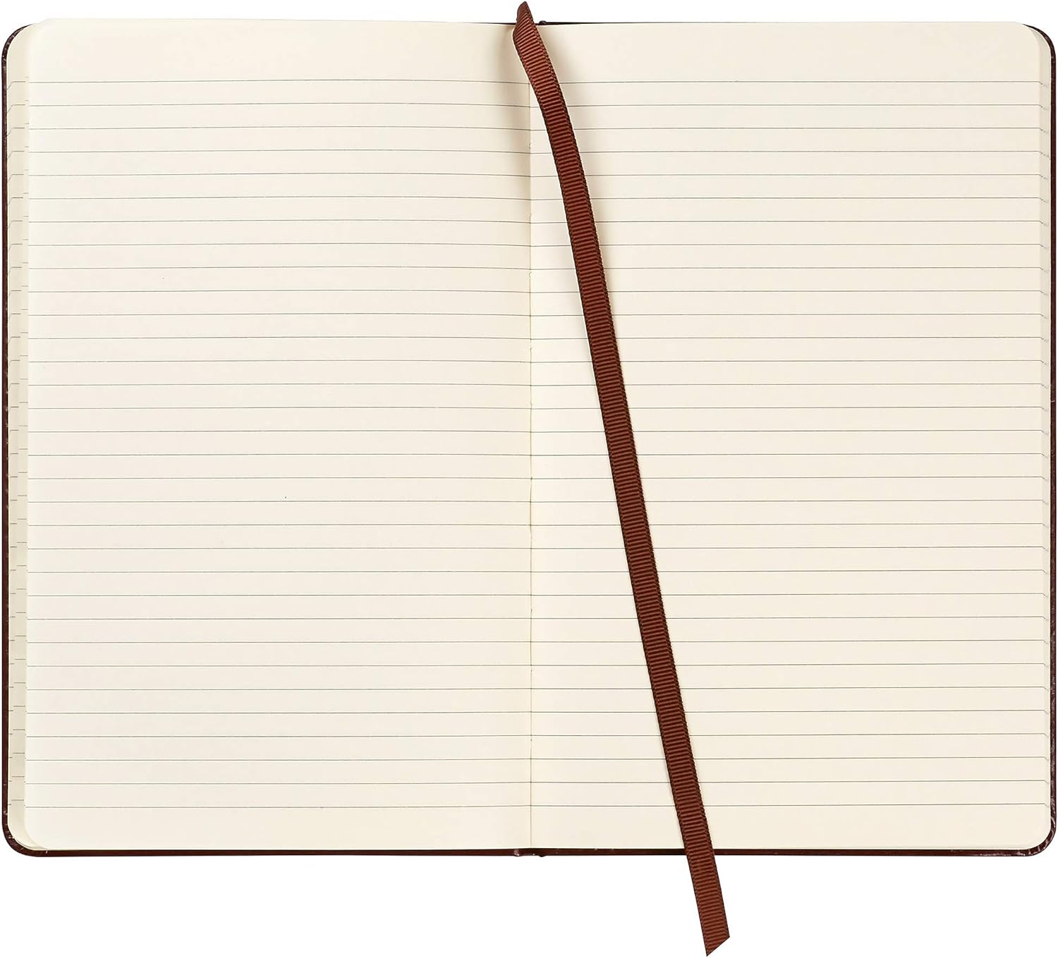 C.R. Gibson MJ5-4792 Brown Bonded Leather Notebook with 240 Ruled Pages, 5" W x 8.25" H